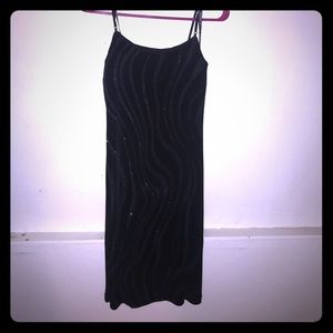 Black dress with silver details